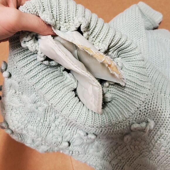 Vintage 80s Retro 90s y2k Knit Mint Green Korean Kawaii Dainty Floral Sweater Md - Picture 6 of 8